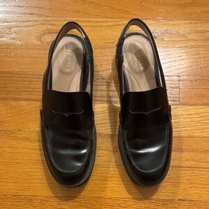 Cole Haan Glossy Black Slip-On Loafers